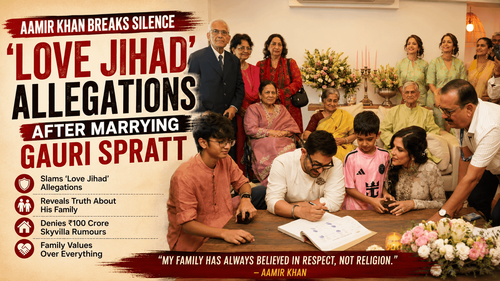 Aamir Khan Reacts to Love Jihad and Family Claims