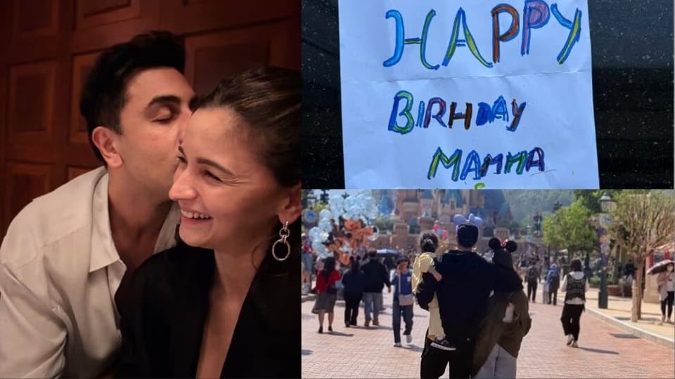 Alia Bhatt gets a kiss from Ranbir Kapoor on 33rd birthday