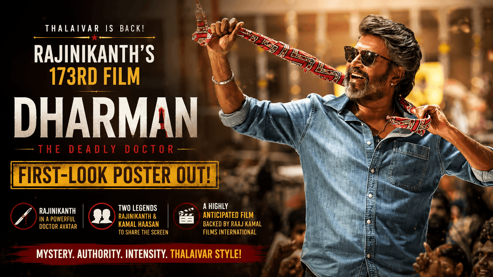 Dharman First Look Poster: Rajinikanth Impresses Fans