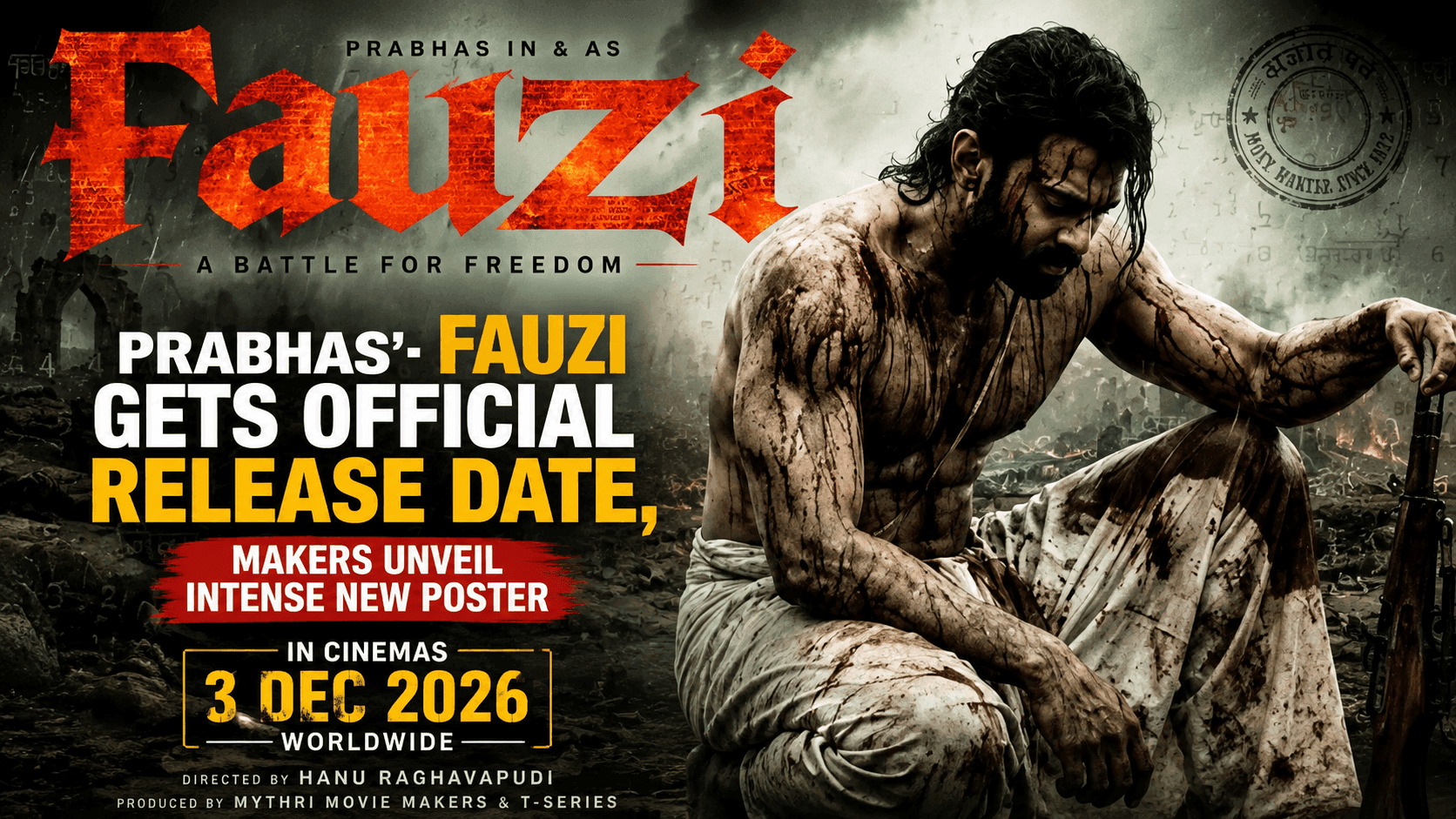 Fauji Release Date Announced, Prabhas' New Look Out