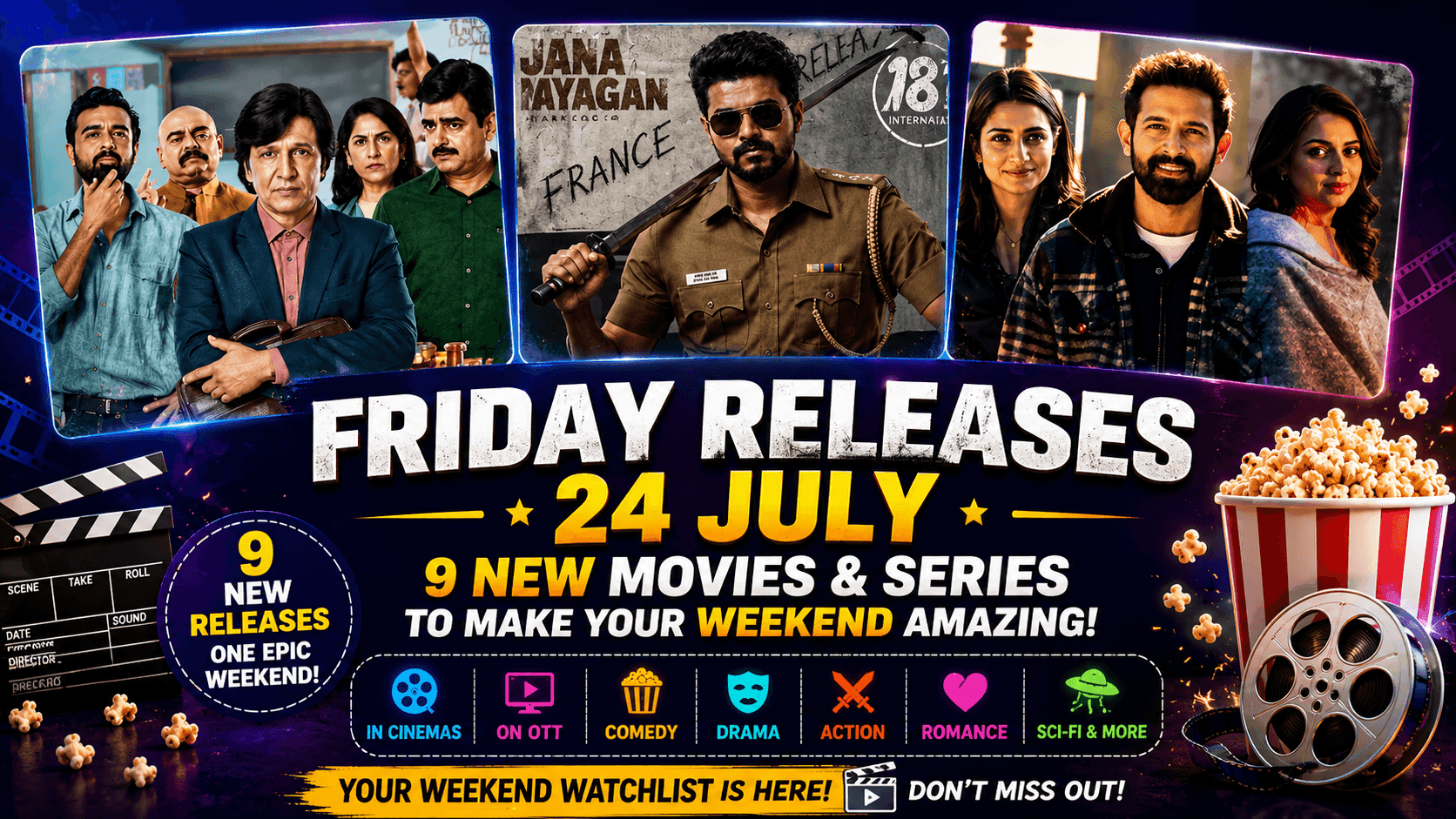 July 24 OTT & Theatrical Releases: Full Weekend Watchlist