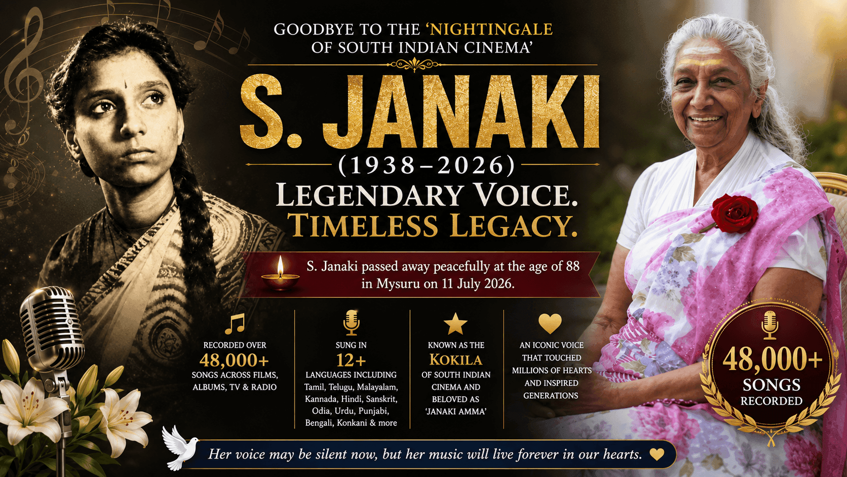 S. Janaki Dies at 88, Leaves Behind Timeless Musical Legacy