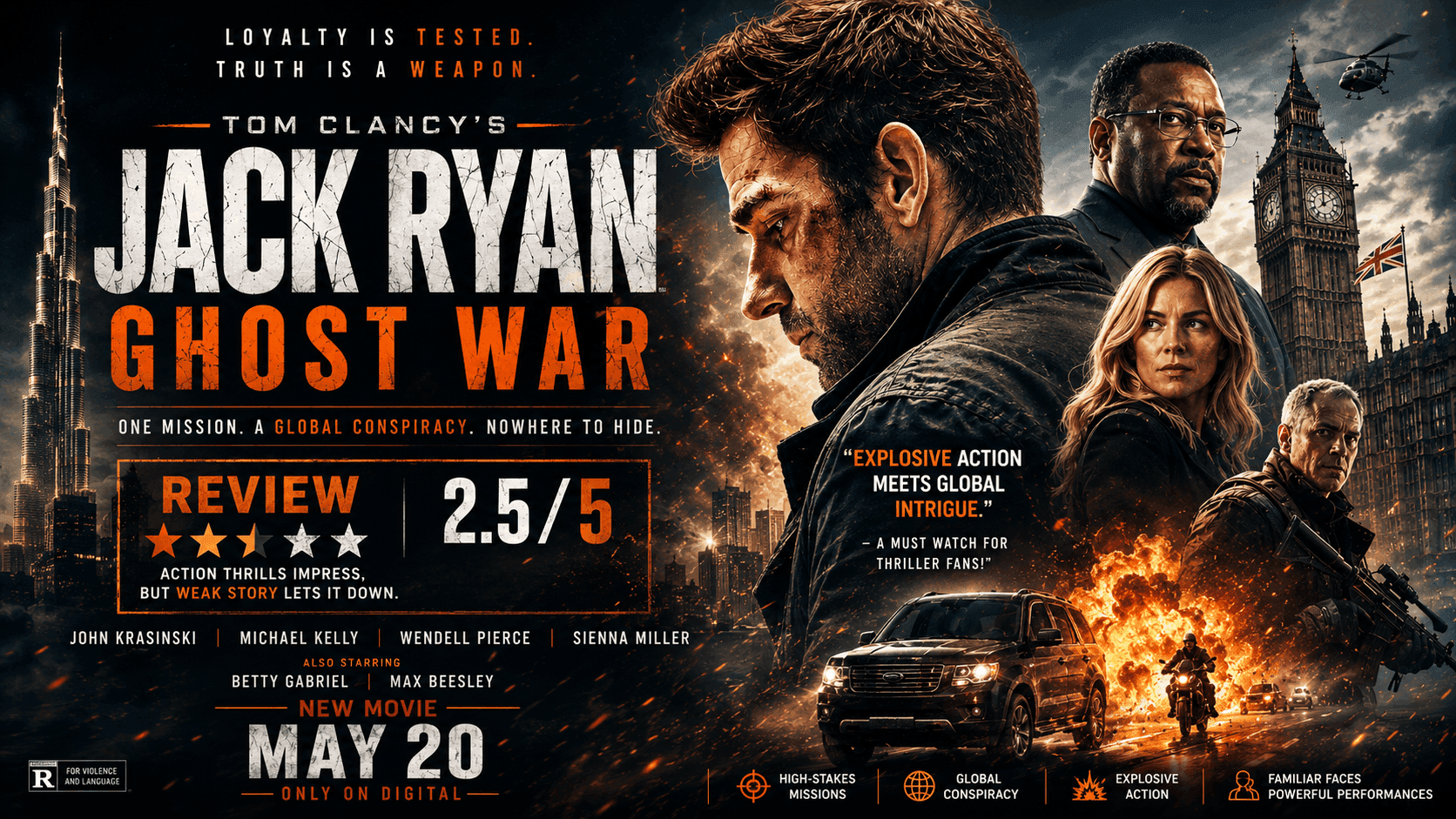 Jack Ryan Ghost War Review: John Krasinski Carries Uneven Spy Film