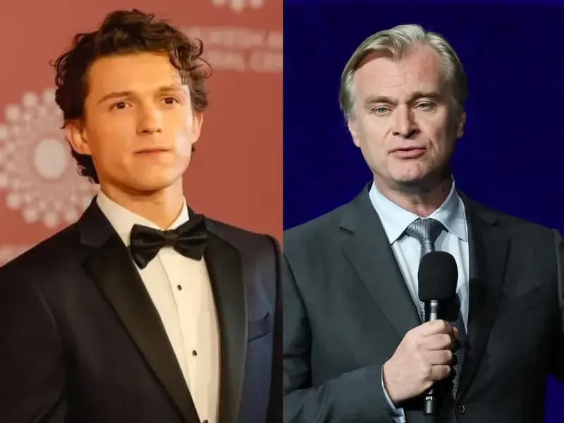 Tom Holland and Christopher Nolan