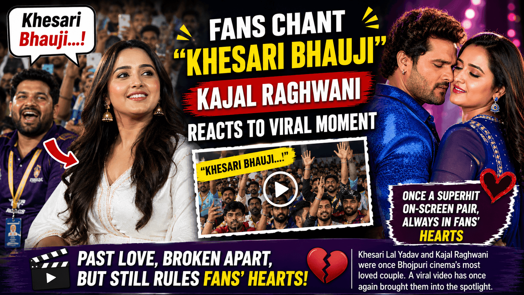 Kajal Raghwani Reacts as Fans Shout ‘Khesari Bhabhi’